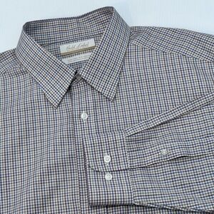 Roundtree & Yorke Gold Label Non-Iron EZ Wash Men's Button Up 17 Tall 36/37